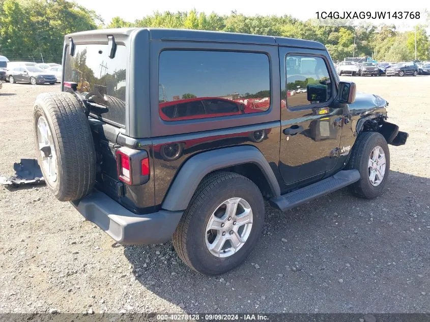 1C4GJXAG9JW143768 2018 Jeep Wrangler Sport S 4X4