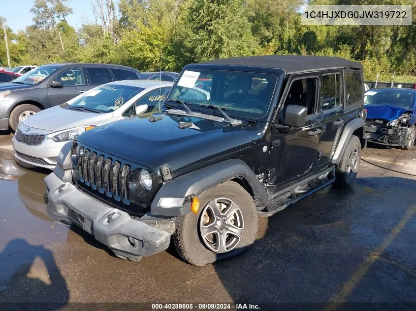 2018 Jeep Wrangler Unlimited Sport S 4X4 VIN: 1C4HJXDG0JW319722 Lot: 40288805