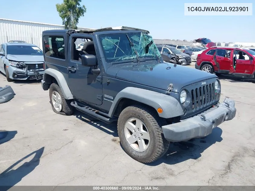 2018 Jeep Wrangler Jk Sport S 4X4 VIN: 1C4GJWAG2JL923901 Lot: 40300660