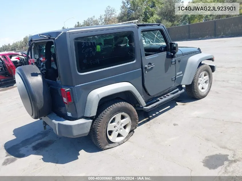 2018 Jeep Wrangler Jk Sport S 4X4 VIN: 1C4GJWAG2JL923901 Lot: 40300660