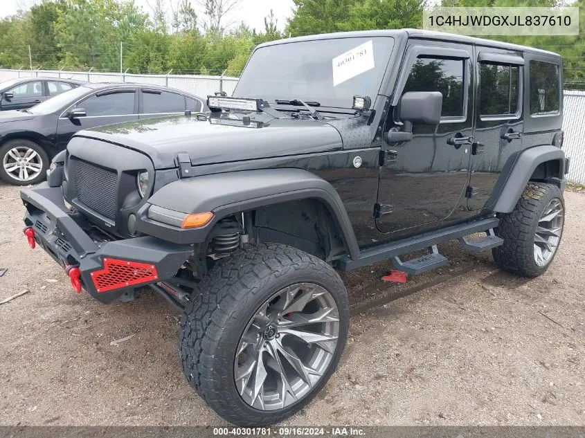 1C4HJWDGXJL837610 2018 Jeep Wrangler Jk Unlimited Sport S 4X4