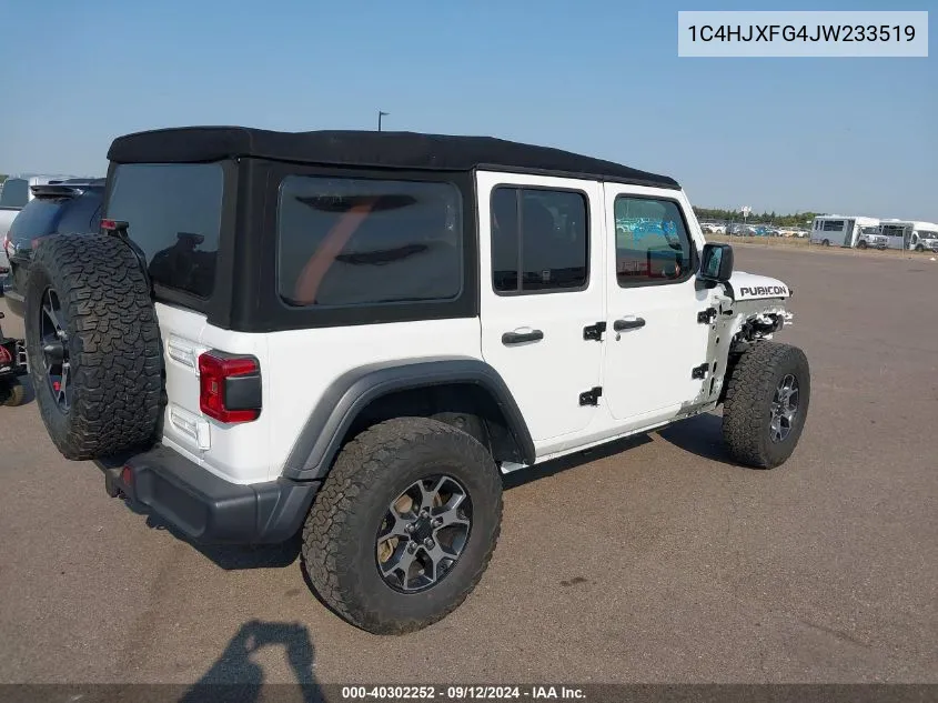 2018 Jeep Wrangler Unlimited Rubicon VIN: 1C4HJXFG4JW233519 Lot: 40302252