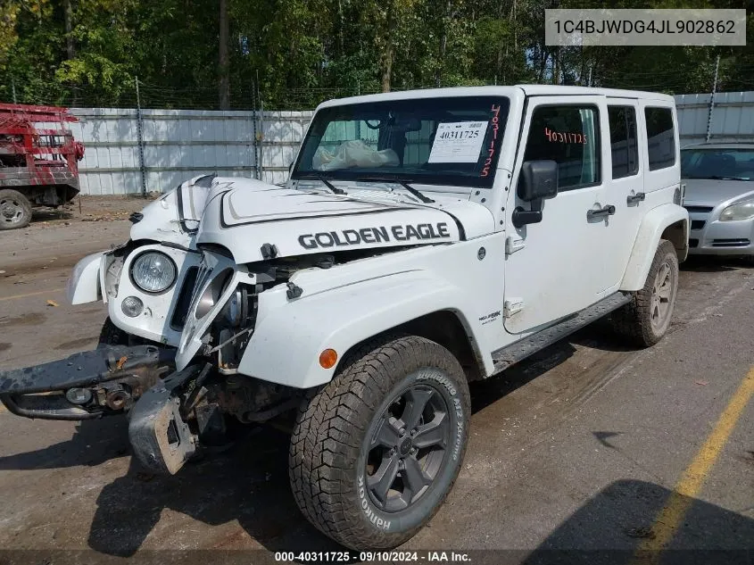 2018 Jeep Wrangler Jk Unlimited Sport VIN: 1C4BJWDG4JL902862 Lot: 40311725