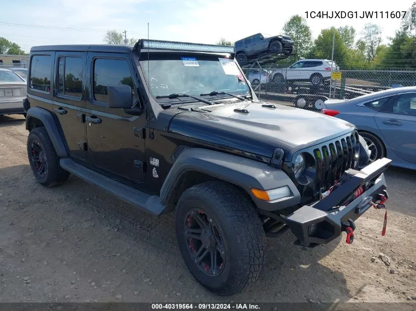 1C4HJXDG1JW111607 2018 Jeep Wrangler Unlimited Sport