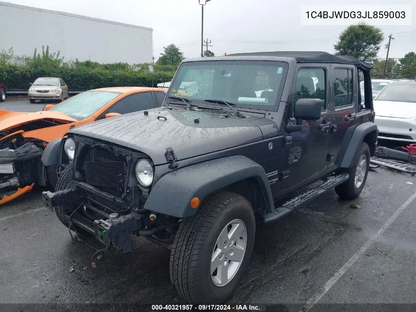 1C4BJWDG3JL859003 2018 Jeep Wrangler Jk Unlimited Sport