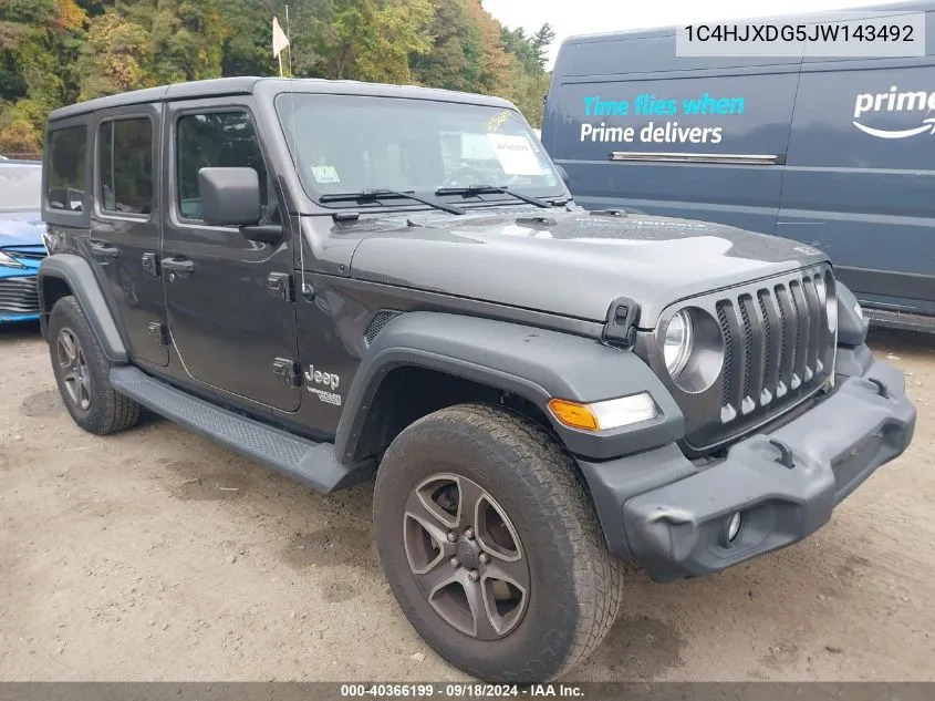 2018 Jeep Wrangler Unlimited Sport S 4X4 VIN: 1C4HJXDG5JW143492 Lot: 40366199