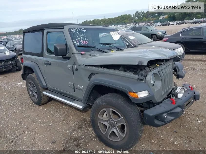 2018 Jeep Wrangler Sport S 4X4 VIN: 1C4GJXAN2JW224948 Lot: 40367717