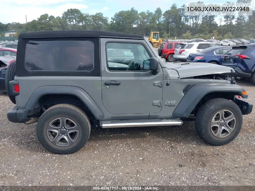 2018 Jeep Wrangler Sport S 4X4 VIN: 1C4GJXAN2JW224948 Lot: 40367717