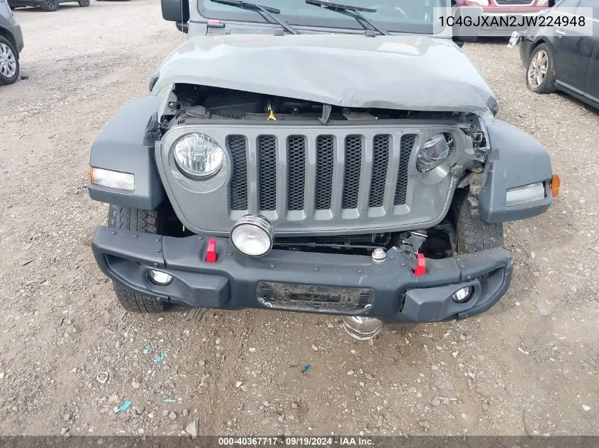 1C4GJXAN2JW224948 2018 Jeep Wrangler Sport S 4X4