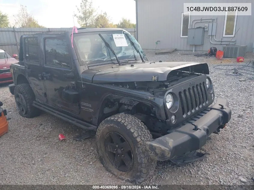 1C4BJWDG3JL887609 2018 Jeep Wrangler Jk Unlimited Sport