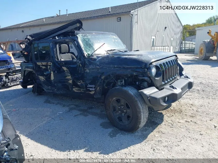 2018 Jeep Wrangler Unlimited Sport S 4X4 VIN: 1C4HJXDGXJW228313 Lot: 40378879