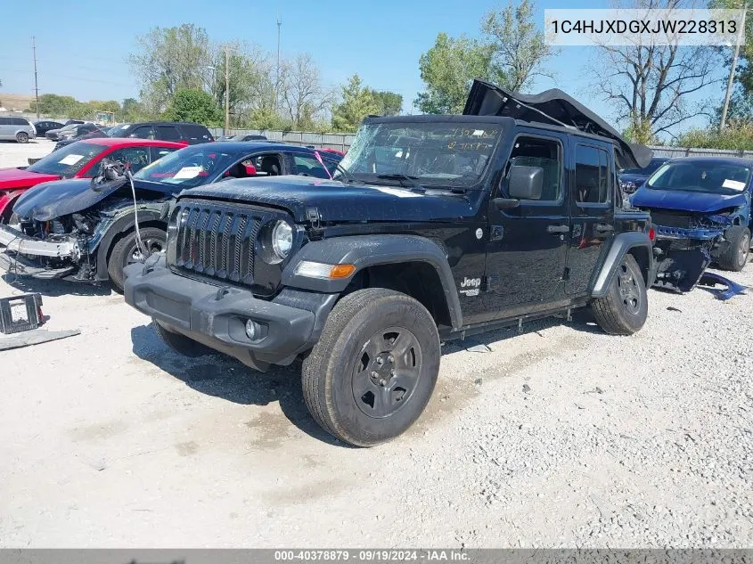 2018 Jeep Wrangler Unlimited Sport S 4X4 VIN: 1C4HJXDGXJW228313 Lot: 40378879