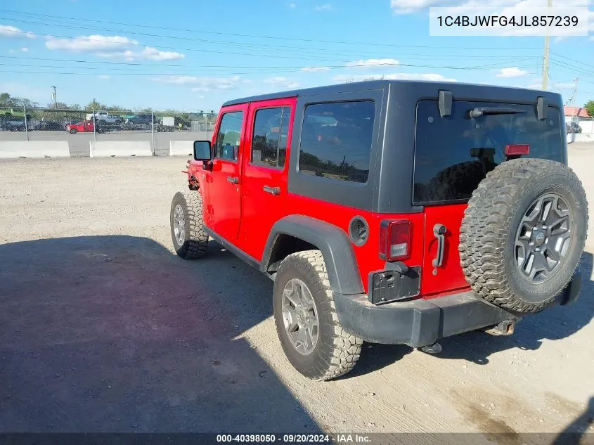 2018 Jeep Wrangler Jk Unlimited Rubicon 4X4 VIN: 1C4BJWFG4JL857239 Lot: 40398050