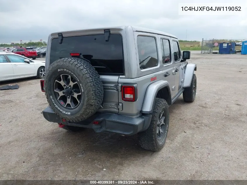 1C4HJXFG4JW119052 2018 Jeep Wrangler Unlimited Rubicon 4X4