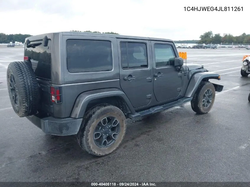 2018 Jeep Wrangler Unlimited Sahara VIN: 1C4HJWEG4JL811261 Lot: 40405118