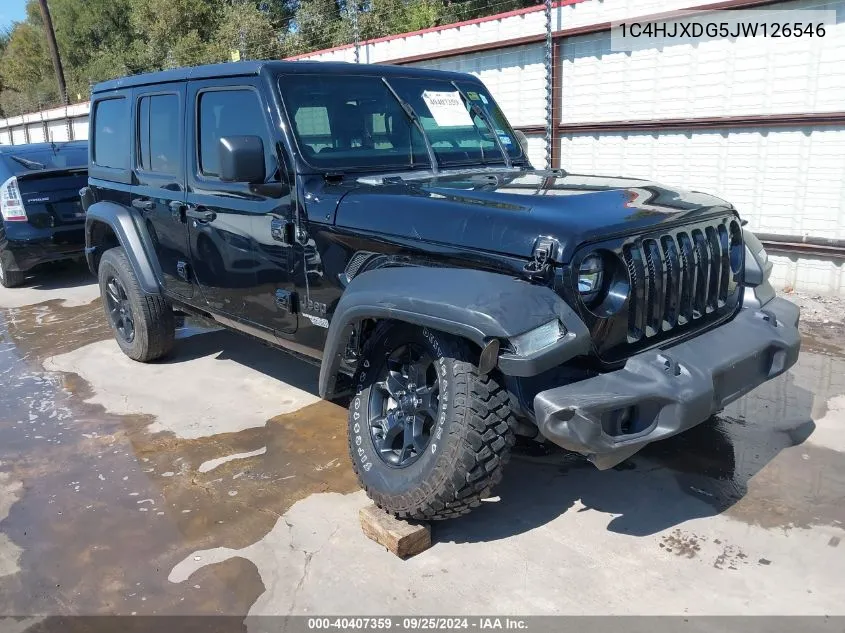 2018 Jeep Wrangler Unlimited Sport S 4X4 VIN: 1C4HJXDG5JW126546 Lot: 40407359