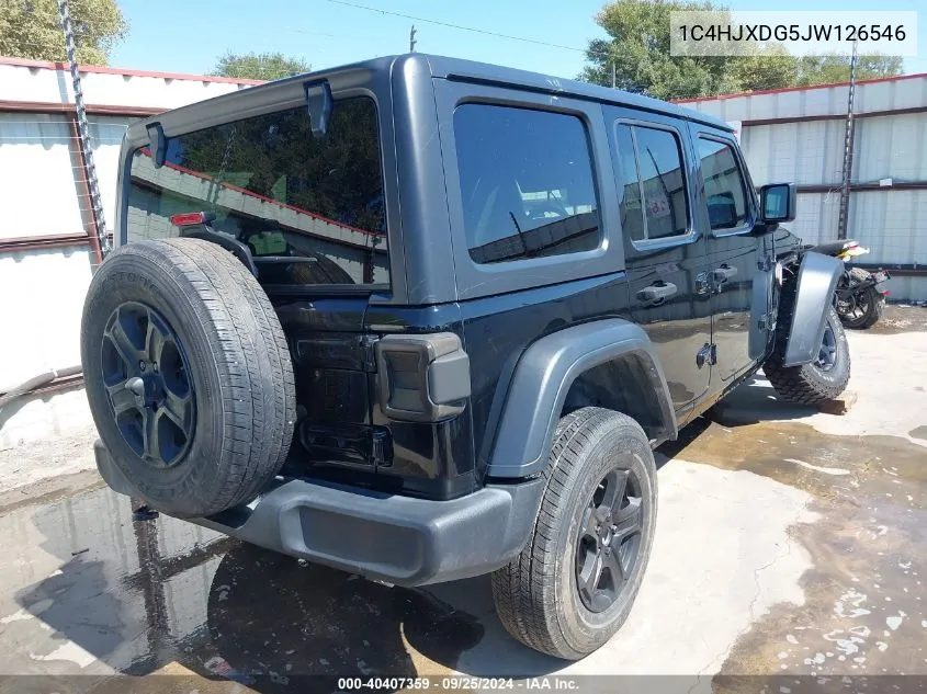 1C4HJXDG5JW126546 2018 Jeep Wrangler Unlimited Sport S 4X4