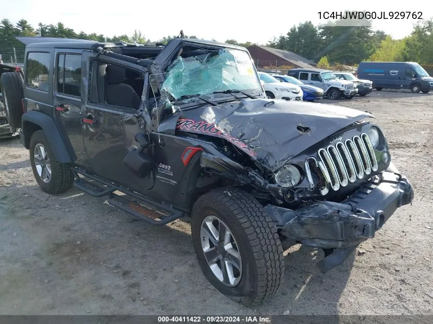 2018 Jeep Wrangler Unlimited Sport VIN: 1C4HJWDG0JL929762 Lot: 40411422