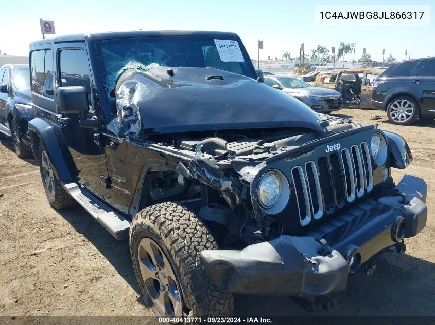 2018 Jeep Wrangler Jk Sahara 4X4 VIN: 1C4AJWBG8JL866317 Lot: 40413771