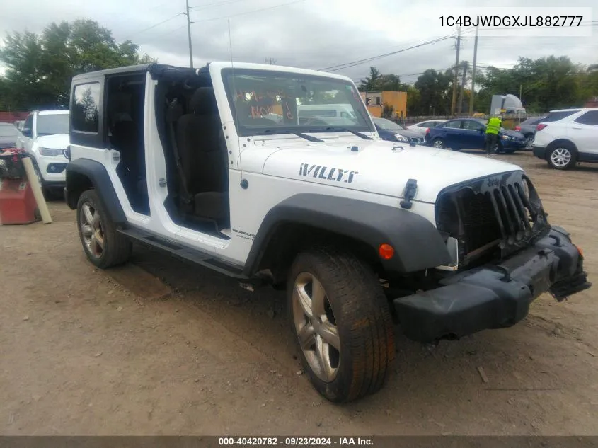 1C4BJWDGXJL882777 2018 Jeep Wrangler Jk Unlimited Willy Wheeler W 4X4