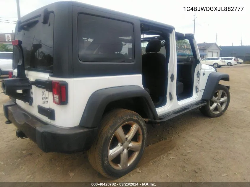 1C4BJWDGXJL882777 2018 Jeep Wrangler Jk Unlimited Willy Wheeler W 4X4