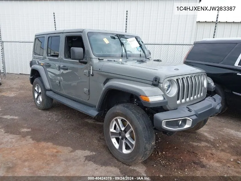 2018 Jeep Wrangler Unlimited Sahara 4X4 VIN: 1C4HJXENXJW283387 Lot: 40424375