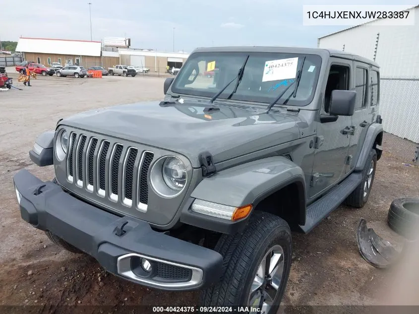 2018 Jeep Wrangler Unlimited Sahara 4X4 VIN: 1C4HJXENXJW283387 Lot: 40424375