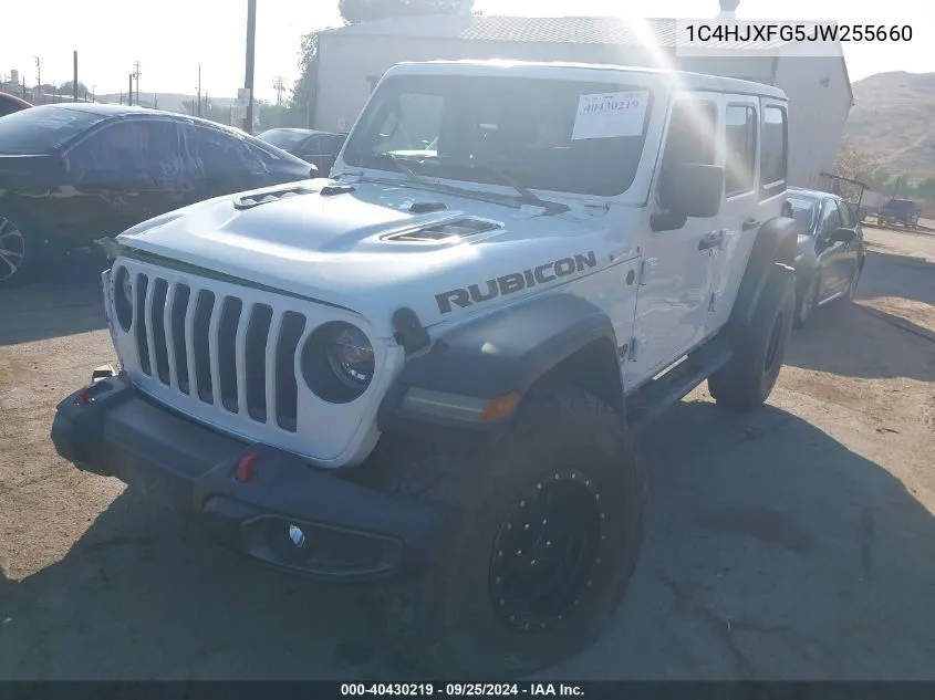 2018 Jeep Wrangler Unlimited Rubicon 4X4 VIN: 1C4HJXFG5JW255660 Lot: 40430219