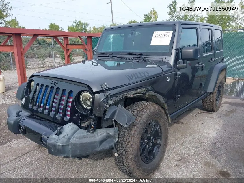 2018 Jeep Wrangler Jk Unlimited Willy Wheeler W 4X4 VIN: 1C4BJWDG7JL850949 Lot: 40434804