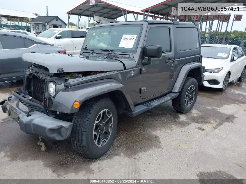 2018 Jeep Wrangler Jk Sahara 4X4 VIN: 1C4AJWBG6JL857471 Lot: 40443852