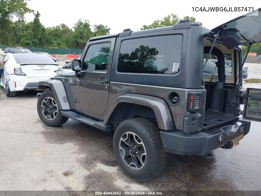 1C4AJWBG6JL857471 2018 Jeep Wrangler Jk Sahara 4X4