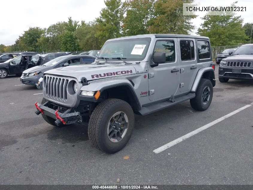 2018 Jeep Wrangler Unlimited Rubicon VIN: 1C4HJXFG6JW312321 Lot: 40444658