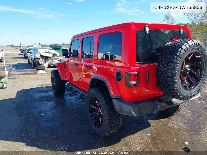 2018 Jeep Wrangler Unlimited Sahara 4X4 VIN: 1C4HJXEG4JW165806 Lot: 40458472