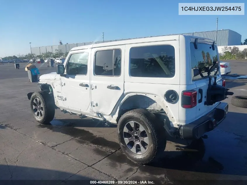 1C4HJXEG3JW254475 2018 Jeep Wrangler Unlimited Sahara