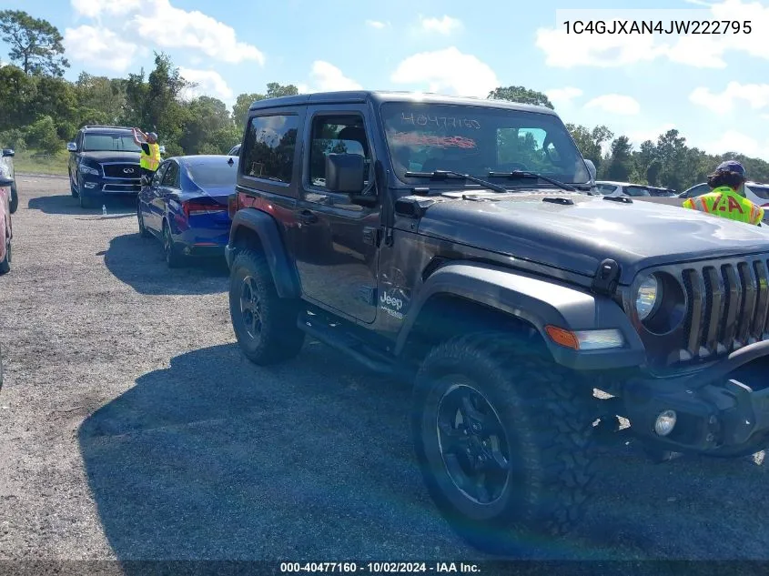 1C4GJXAN4JW222795 2018 Jeep Wrangler Sport