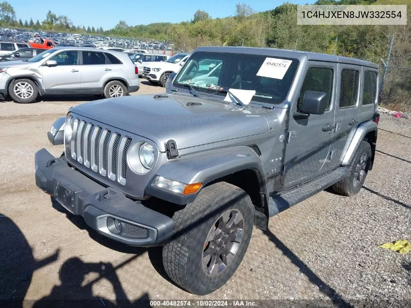 1C4HJXEN8JW332554 2018 Jeep Wrangler Unlimited Sahara 4X4