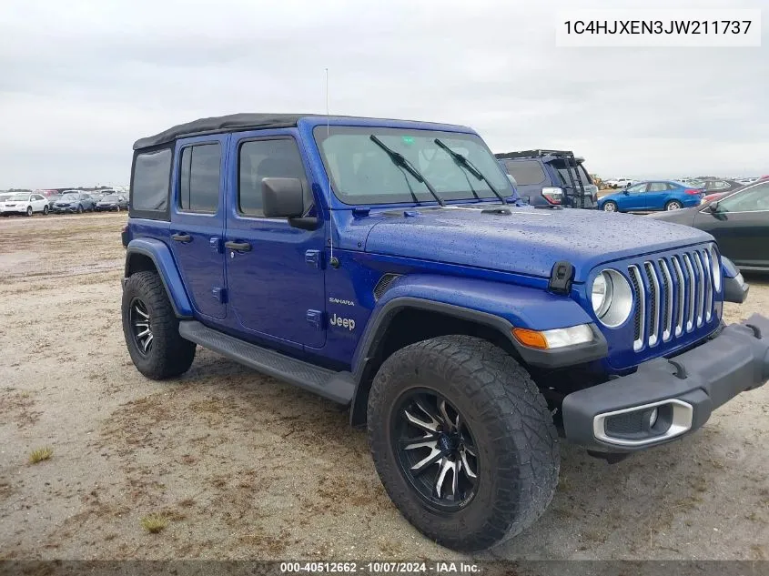 1C4HJXEN3JW211737 2018 Jeep Wrangler Unlimited Sahara