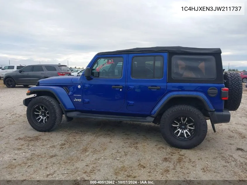 1C4HJXEN3JW211737 2018 Jeep Wrangler Unlimited Sahara