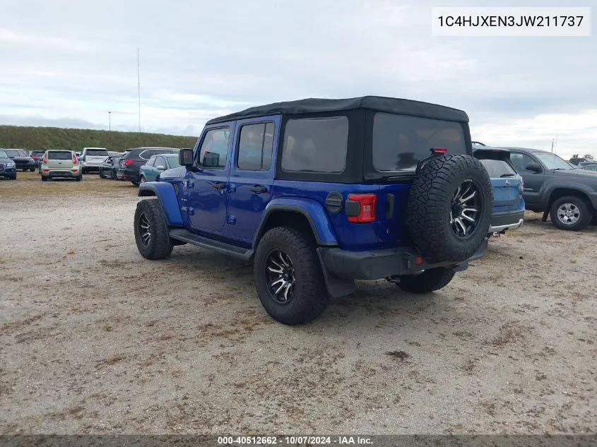 1C4HJXEN3JW211737 2018 Jeep Wrangler Unlimited Sahara