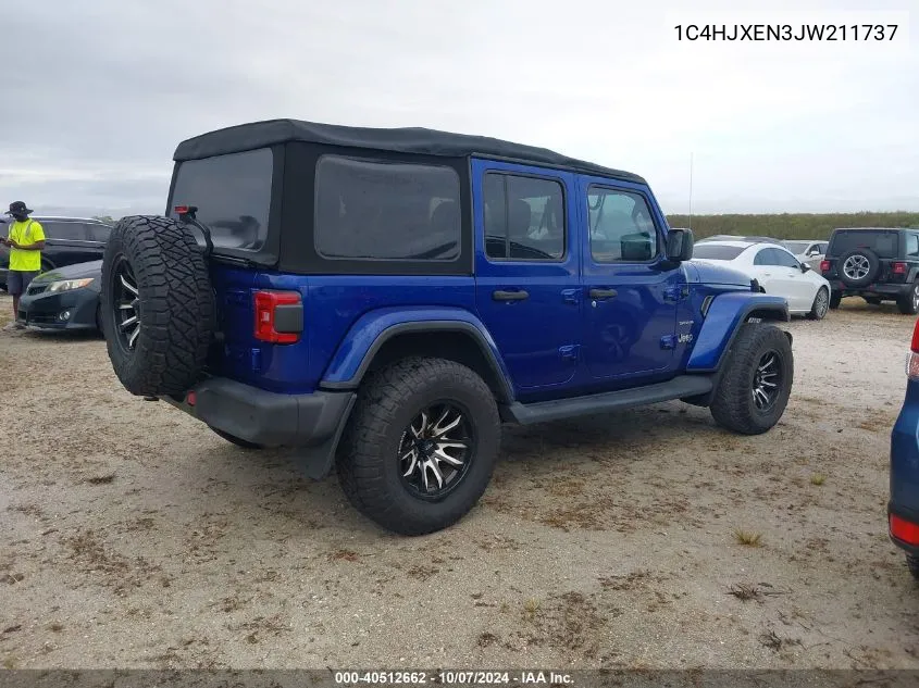 1C4HJXEN3JW211737 2018 Jeep Wrangler Unlimited Sahara