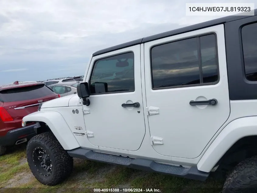 2018 Jeep Wrangler Unlimited Sahara VIN: 1C4HJWEG7JL819323 Lot: 40515388