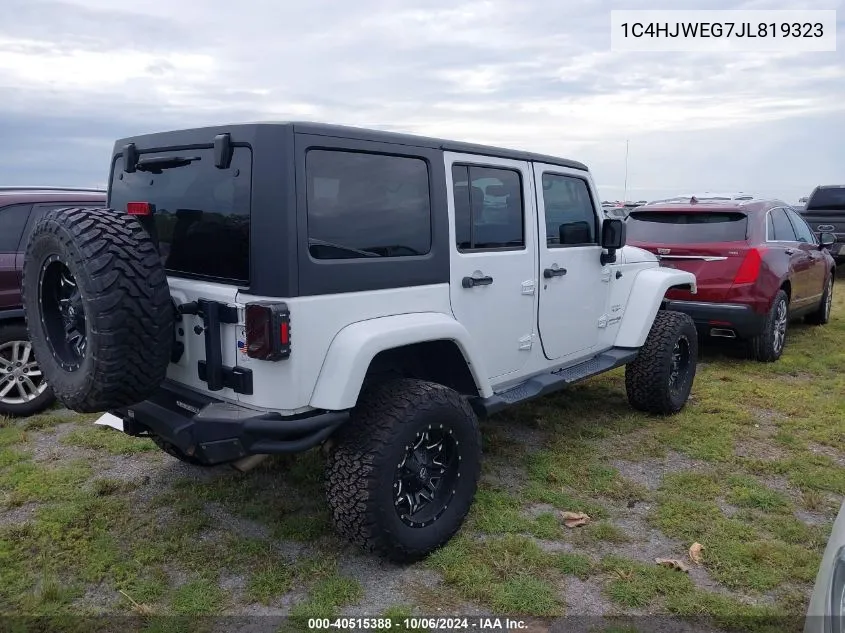 2018 Jeep Wrangler Unlimited Sahara VIN: 1C4HJWEG7JL819323 Lot: 40515388