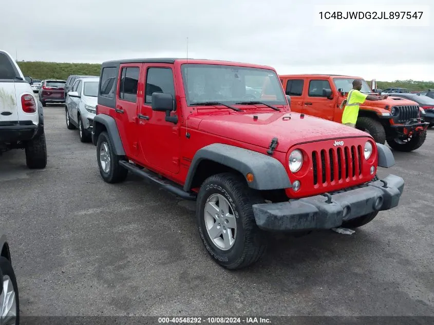 2018 Jeep Wrangler Unlimited Sport VIN: 1C4BJWDG2JL897547 Lot: 40548292