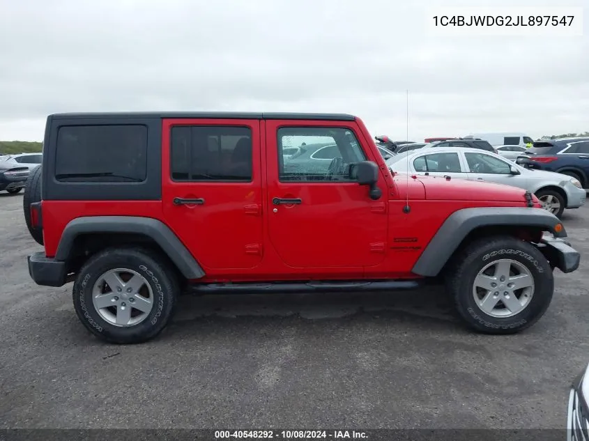 2018 Jeep Wrangler Unlimited Sport VIN: 1C4BJWDG2JL897547 Lot: 40548292