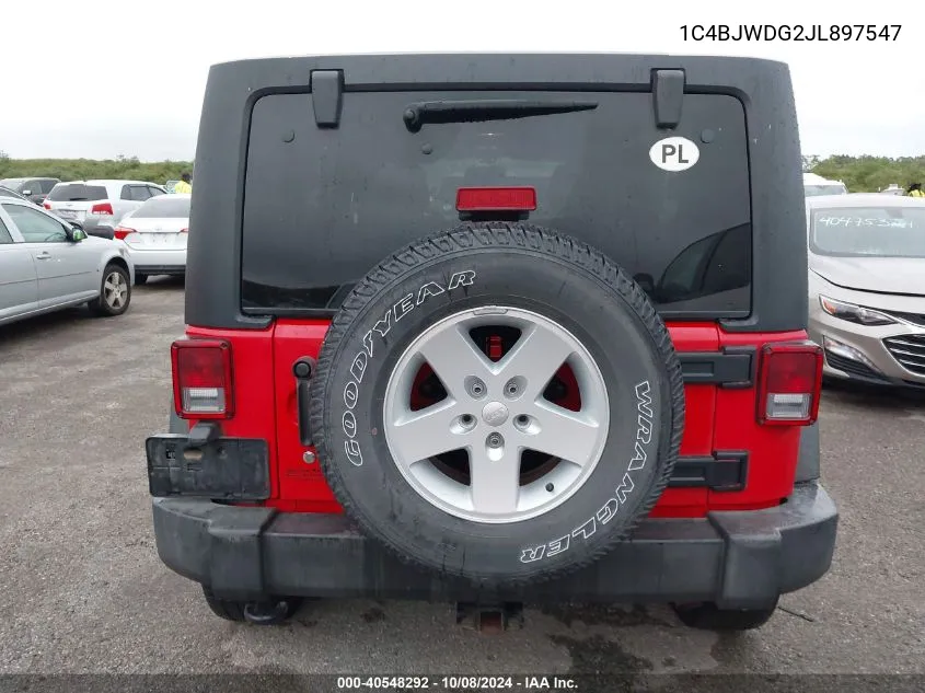 2018 Jeep Wrangler Unlimited Sport VIN: 1C4BJWDG2JL897547 Lot: 40548292