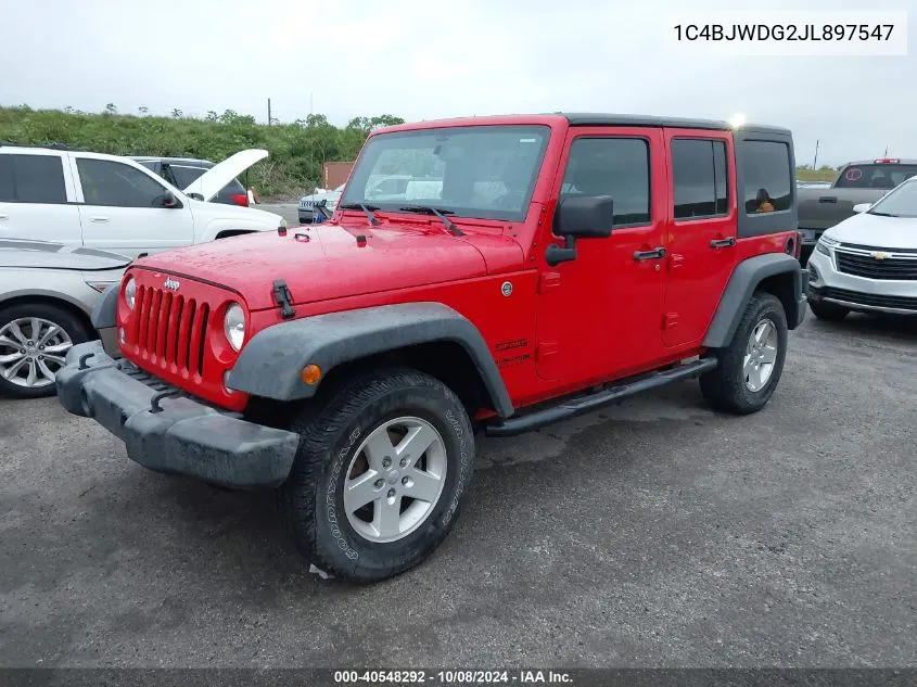 2018 Jeep Wrangler Unlimited Sport VIN: 1C4BJWDG2JL897547 Lot: 40548292