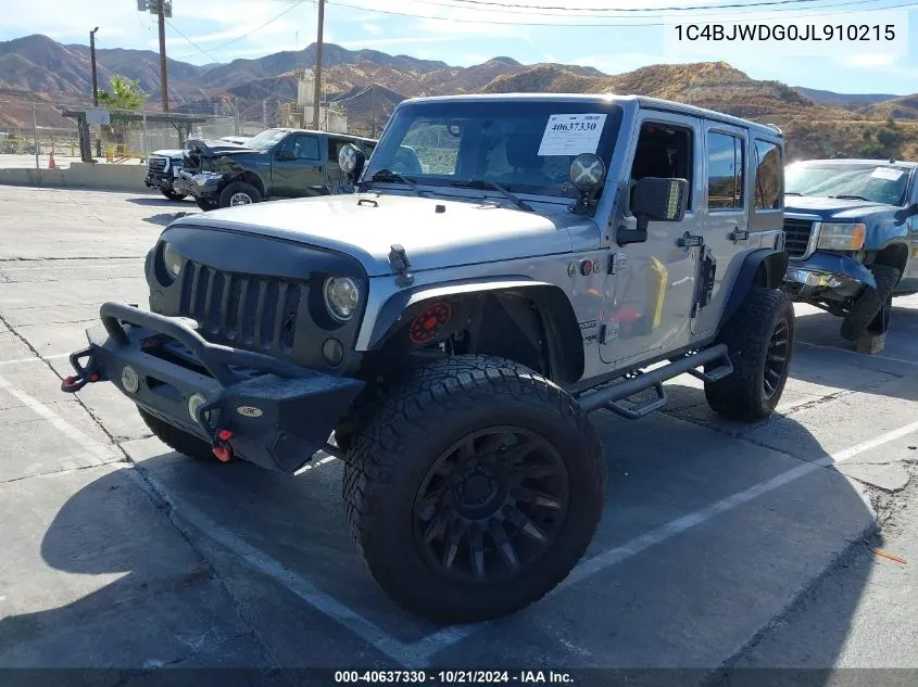 2018 Jeep Wrangler Unlimited Sport VIN: 1C4BJWDG0JL910215 Lot: 40637330