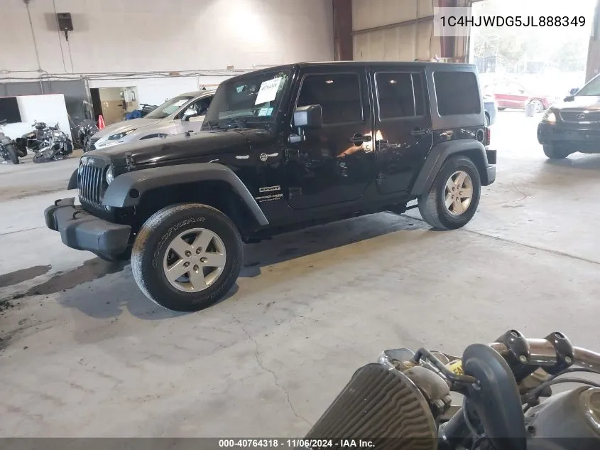 2018 Jeep Wrangler Jk Unlimited Sport S 4X4 VIN: 1C4HJWDG5JL888349 Lot: 40764318