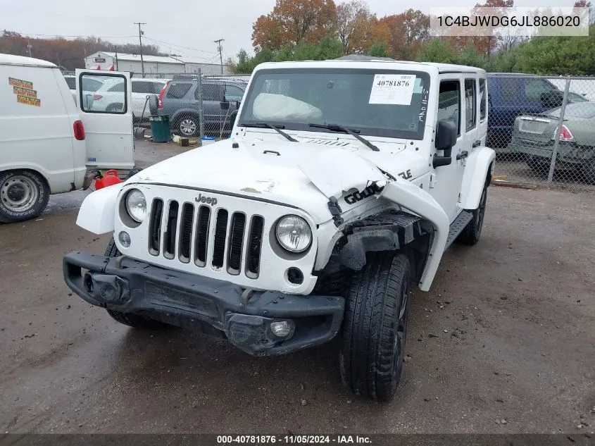 2018 Jeep Wrangler Jk Unlimited Sport VIN: 1C4BJWDG6JL886020 Lot: 40781876