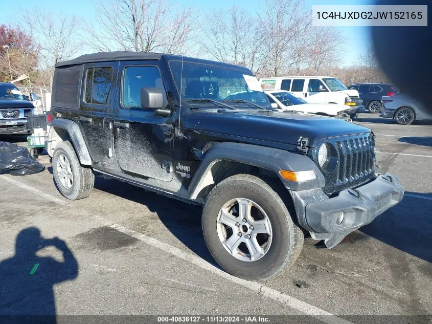 1C4HJXDG2JW152165 2018 Jeep Wrangler Unlimited Sport S 4X4